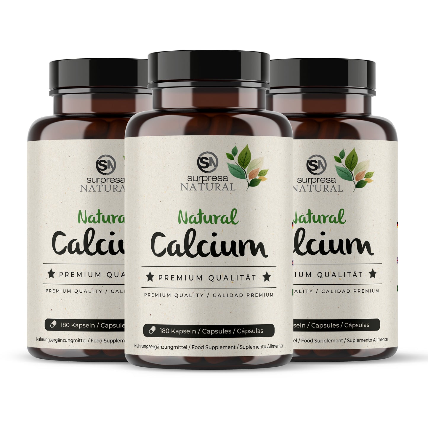 Calcium Natürlich 3er Sparpack – 3 Dosen Mengenrabatt