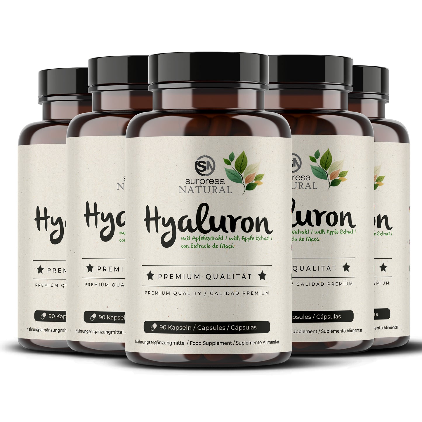 Hyaluronsäure 5er Sparpack – Made in Germany, vegan