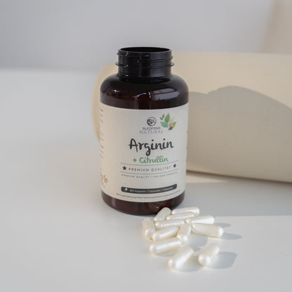 L-Arginin und L-Citrullin Kapseln – hochdosiert, vegan