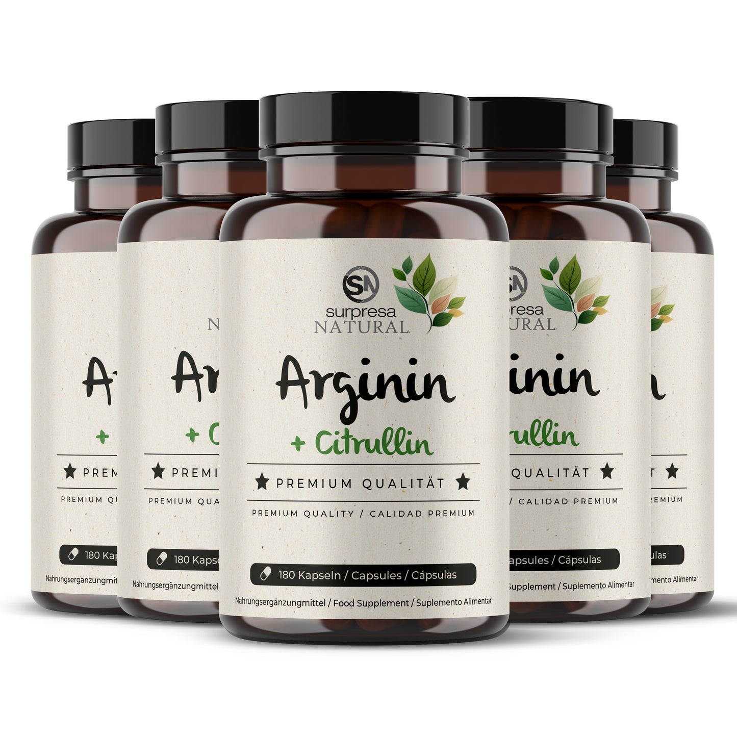 Arginin Citrullin 5er Sparpack – Made in Germany, vegan