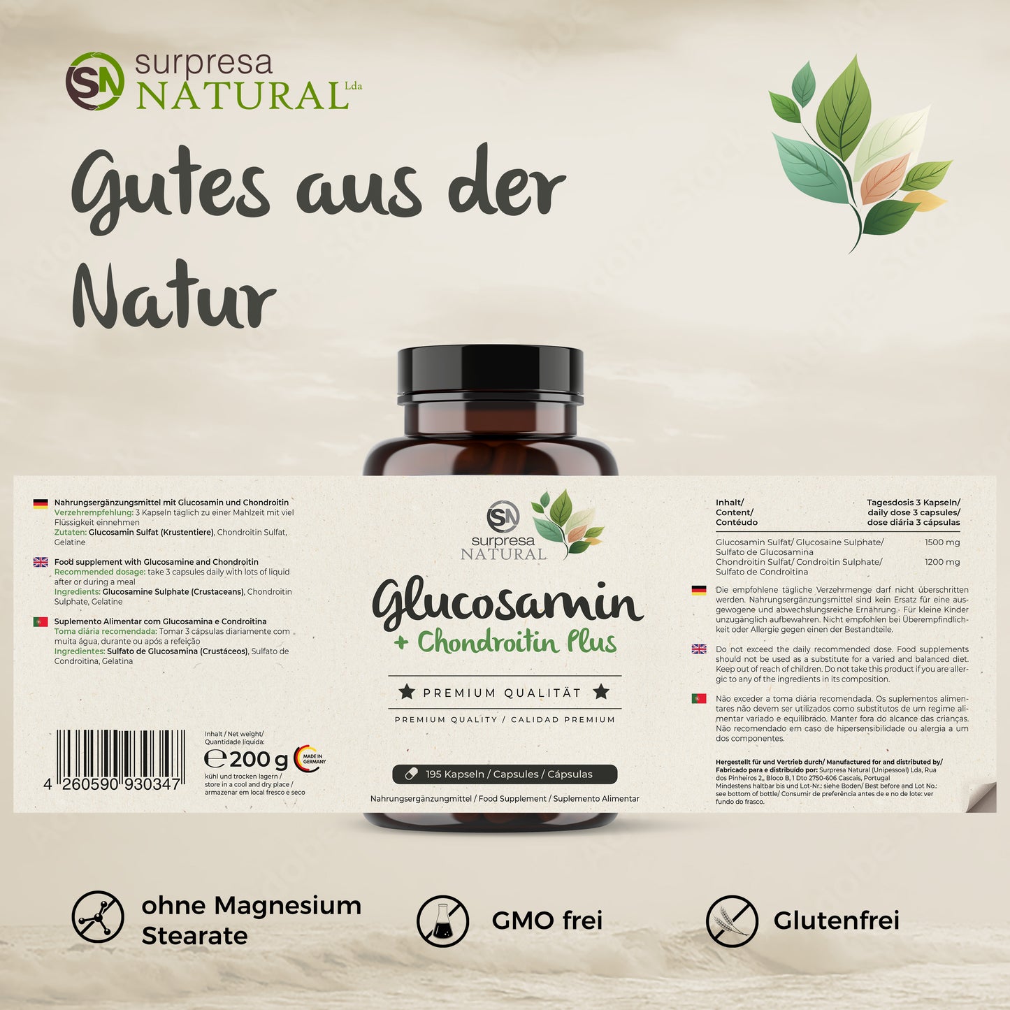 Glucosamin Chondroitin – für aktive Menschen, Made in Germany
