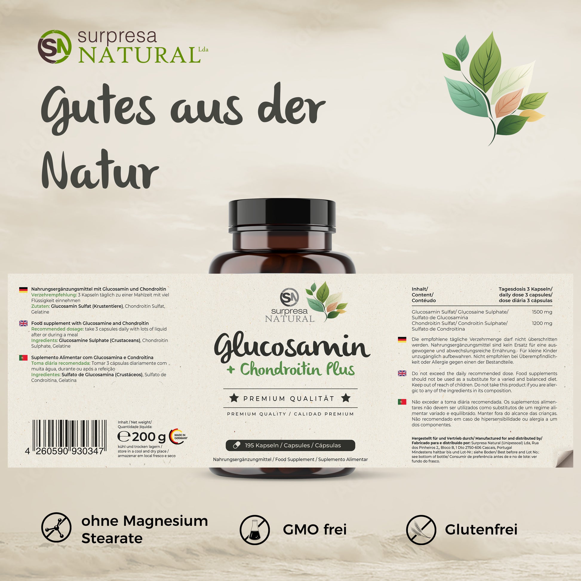 Glucosamin Chondroitin – für aktive Menschen, Made in Germany