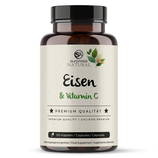 Eisen Natürlich Kapseln Dose – 14mg pflanzliches Eisen aus Curryblatt