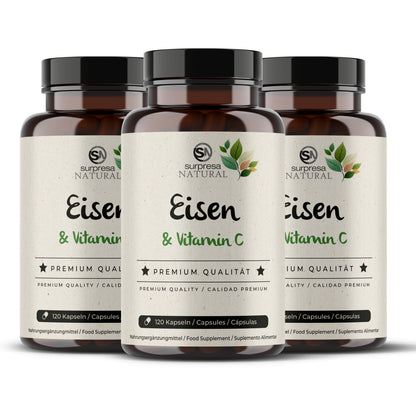 Eisen Natürlich 3er Sparpack – 3 Dosen, pflanzlich, vegan