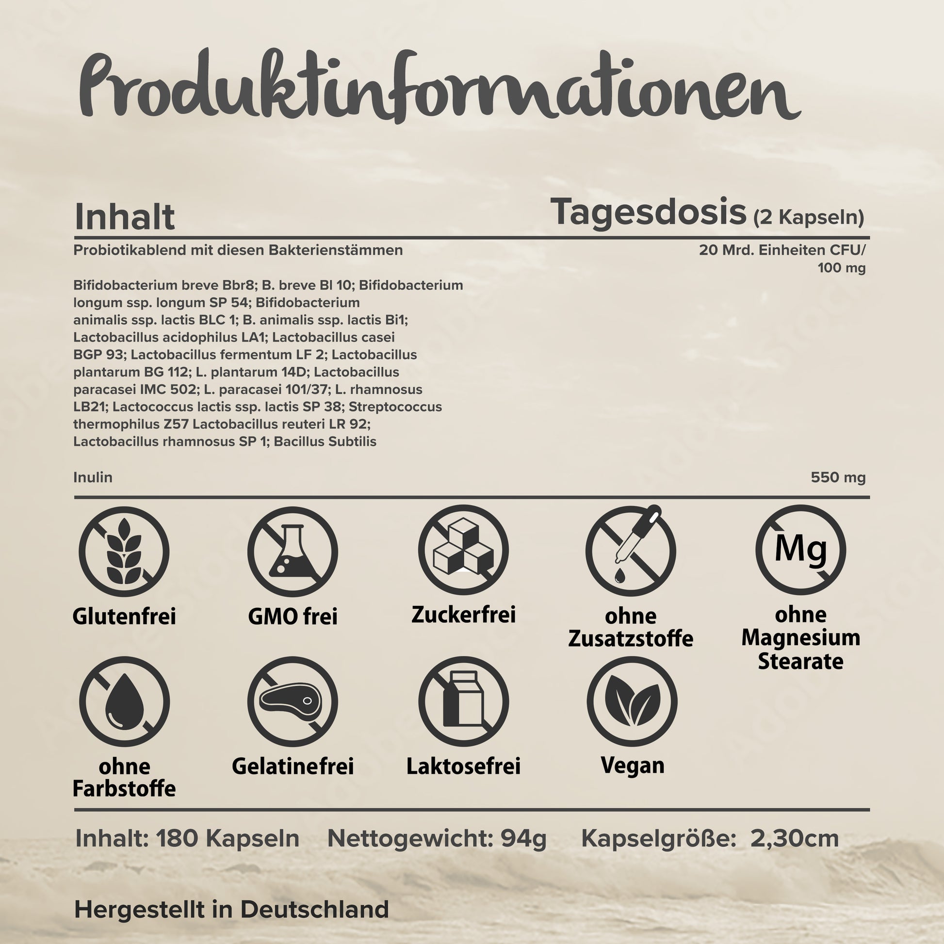 Probio Plus Facts – Milchsäurebakterien, vegan