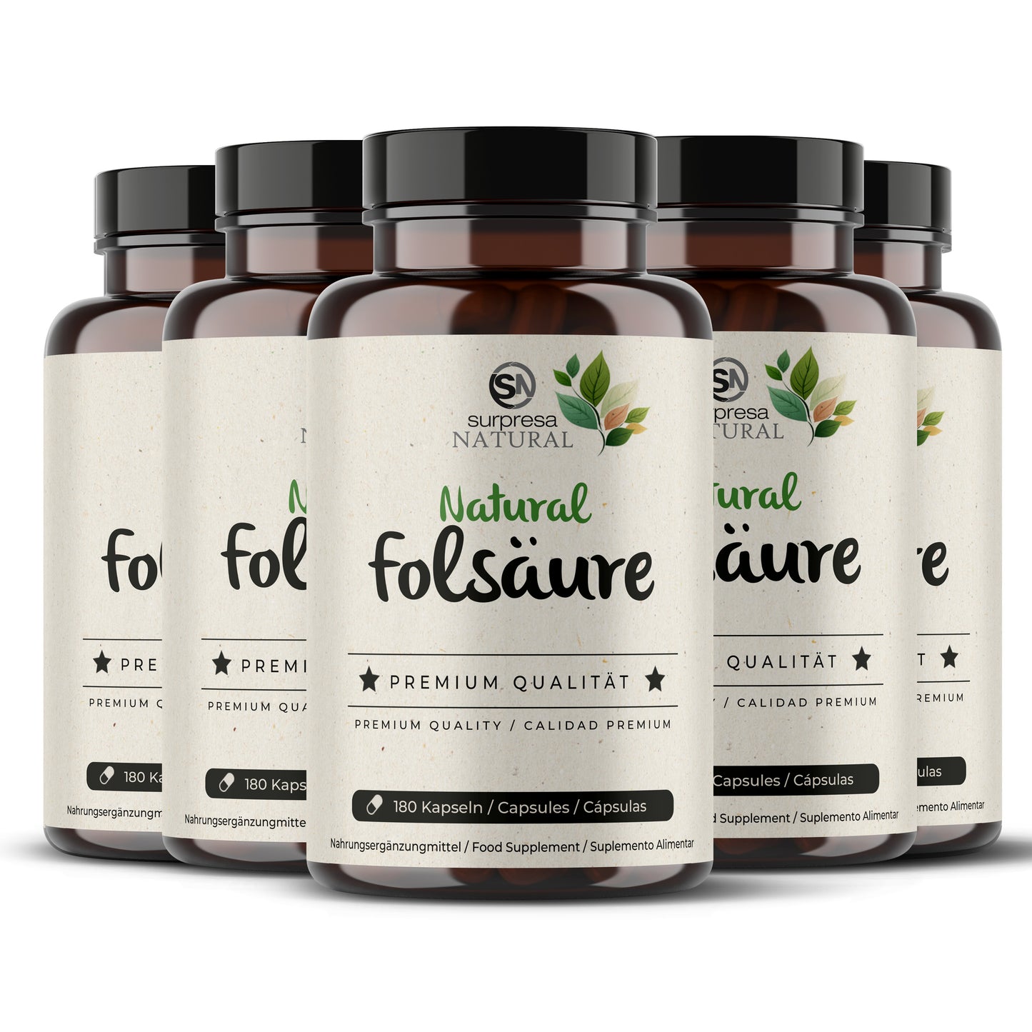 Folsäure Natürlich 5er Sparpack – Made in Germany