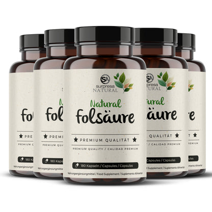 Folsäure Natürlich 5er Sparpack – Made in Germany