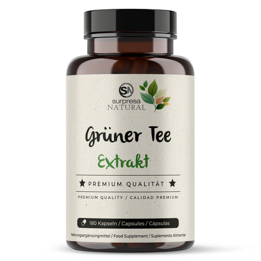 Grüner Tee Kapseln Dose – Extrakt mit EGCG, hochdosiert