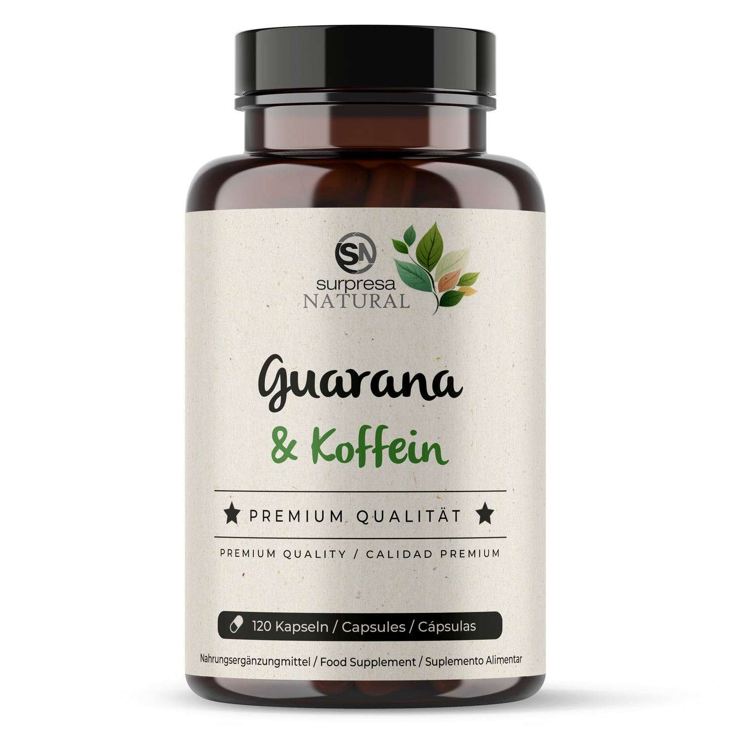 Guarana Kapseln Dose – 200mg natürliches Koffein