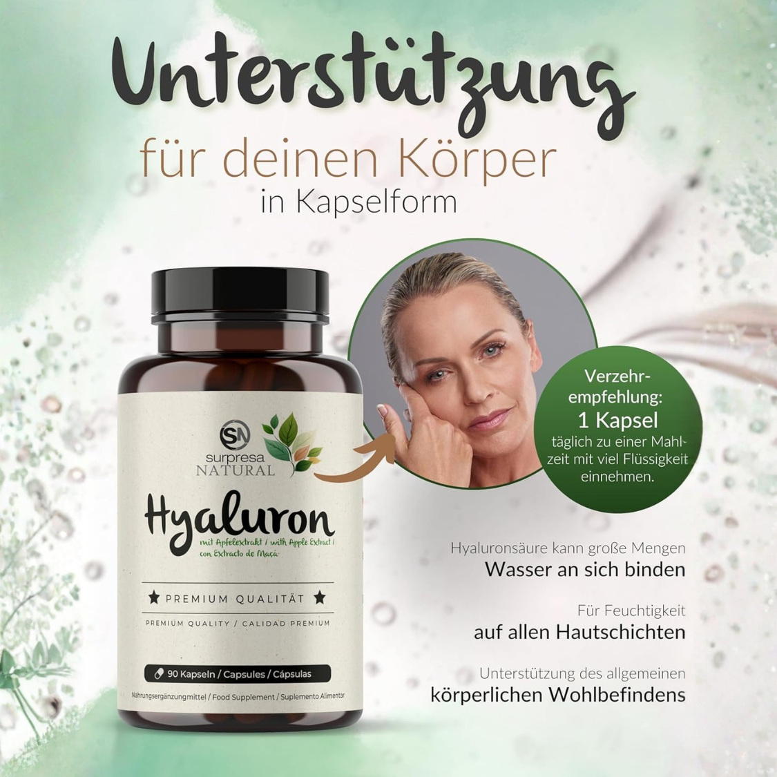 Hyaluronsäure ist ein unverzichtbarer Bestandteil des menschlichen Körpers