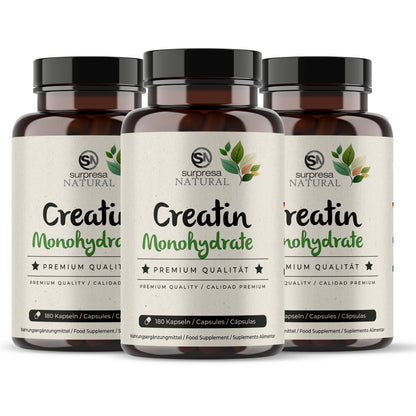Kreatin-Kapseln 3er Sparpack – 3 Dosen Mengenrabatt