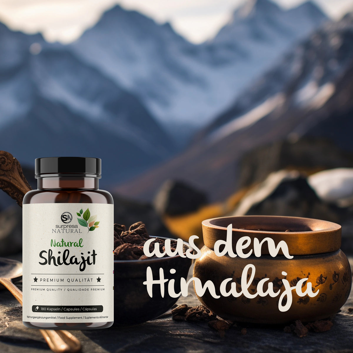 Shilajit Kapseln hochdosiert – 50% Fulvinsäure, vegan