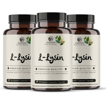 L-Lysin 3er Sparpack – 3 Dosen Mengenrabatt, vegan