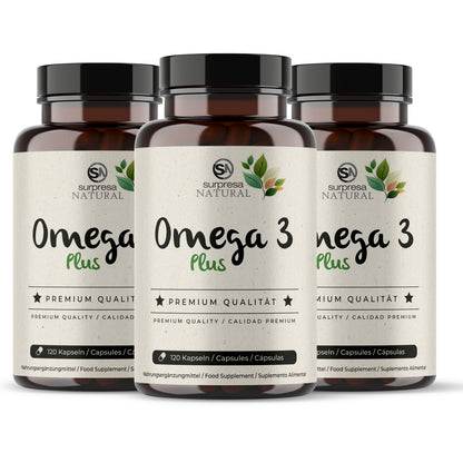 Omega 3 Plus 3er Sparpack – 3 Dosen Mengenrabatt