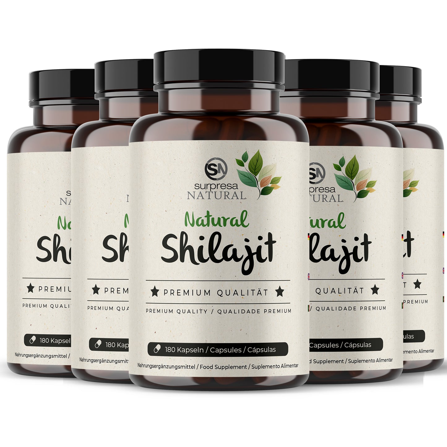 Shilajit 5er Sparpack – Made in Germany, vegan