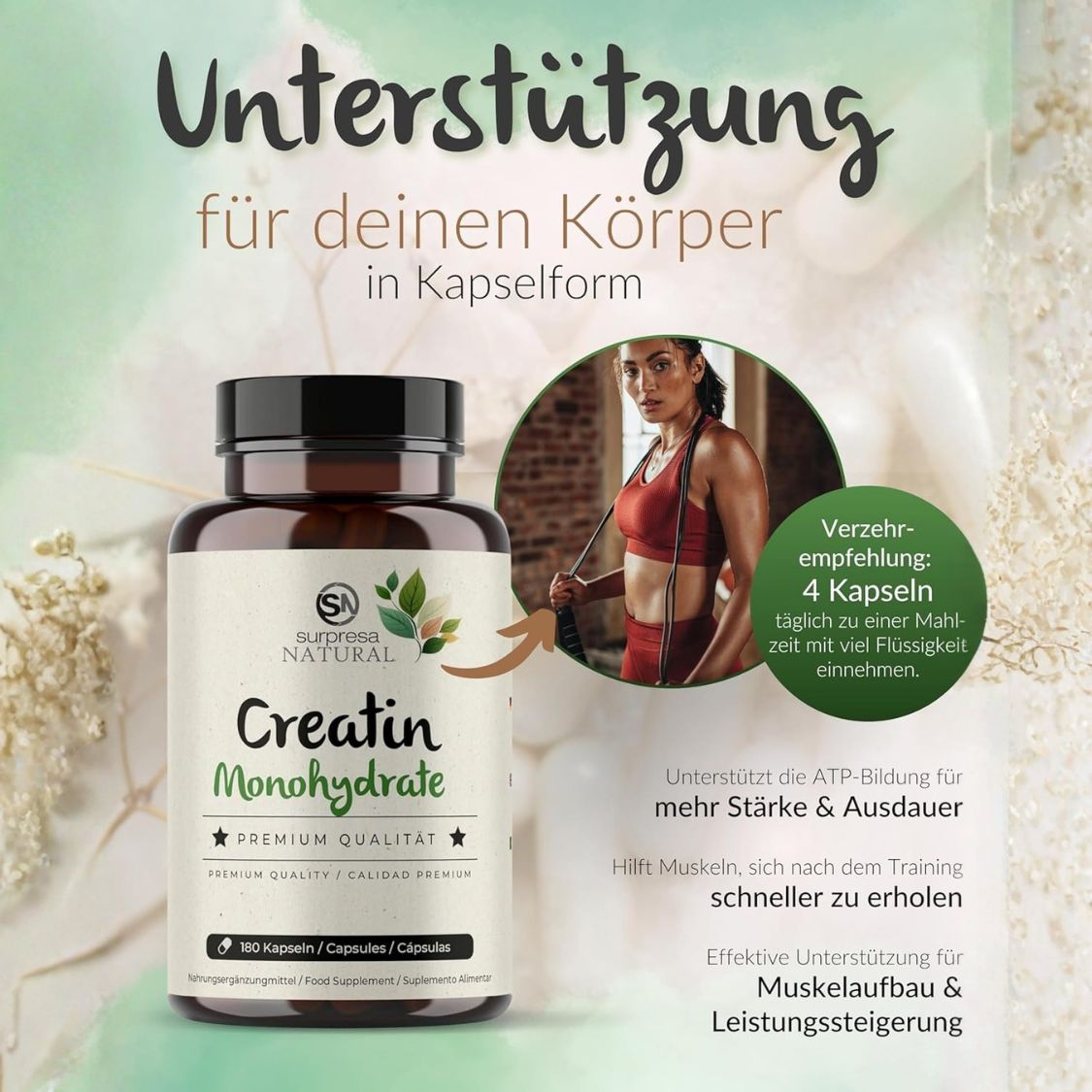 Kreatin Kapseln – für Kraftsport und intensive Trainings