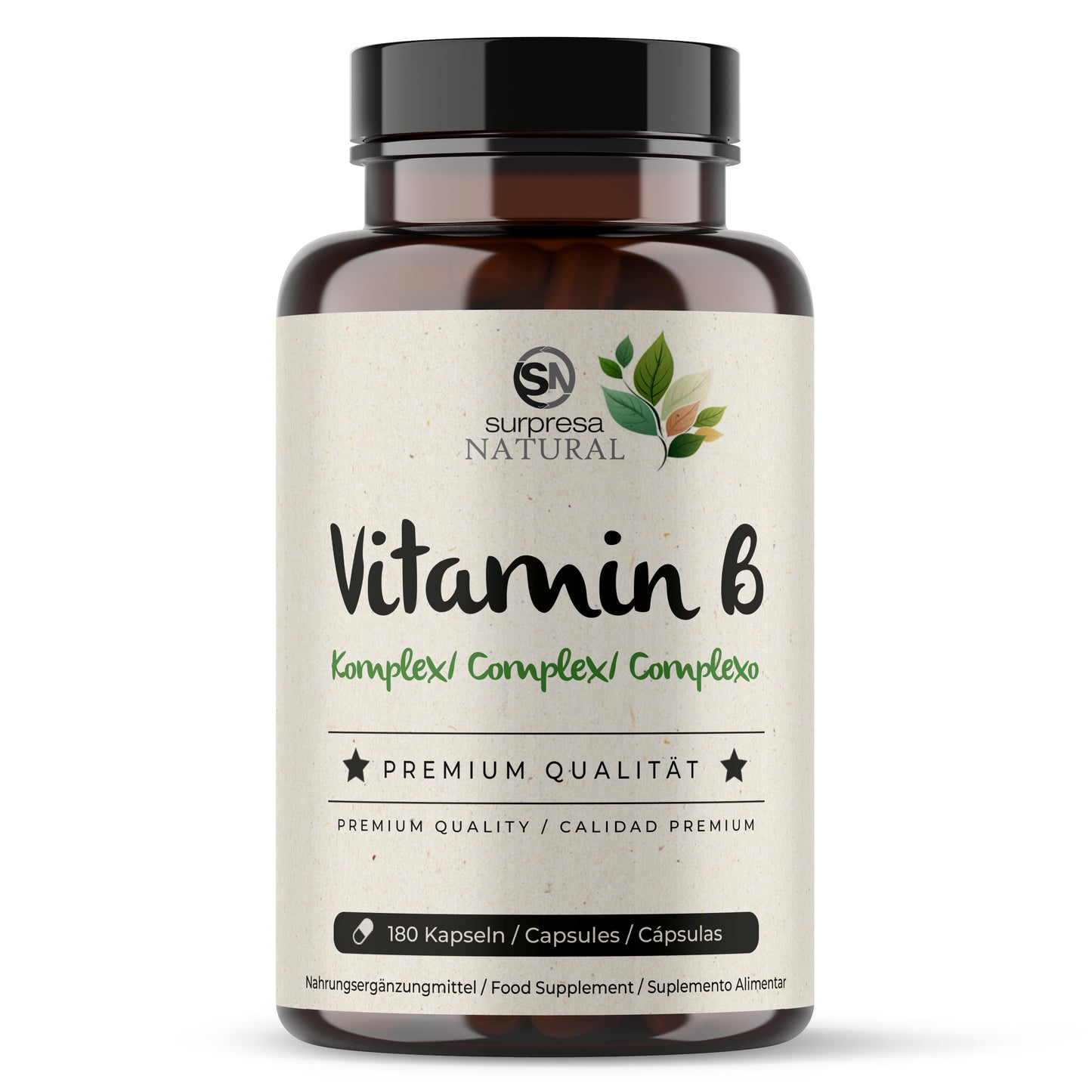 Vitamin B Komplex Kapseln Dose – alle 8 B-Vitamine, hochdosiert