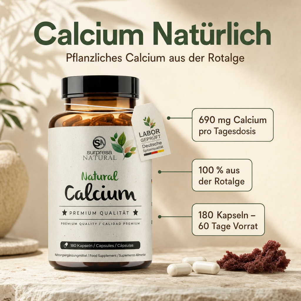 Calcium Natürlich Kapseln - Für starke Knochen