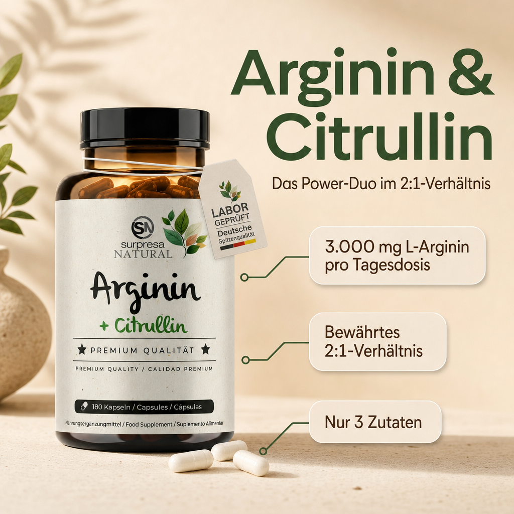 Arginin & Citrullin Kapseln - Das Power-Duo