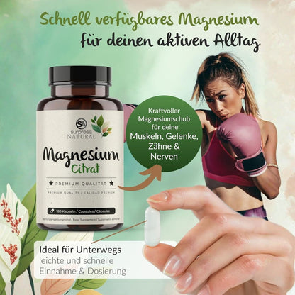 Magnesium Citrat für Muskelfunktion – EFSA-bestätigt, vegan