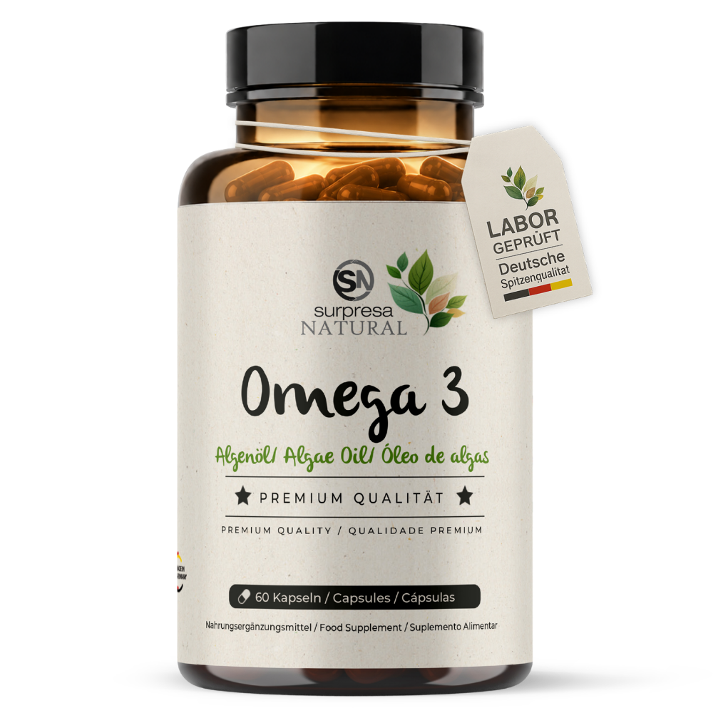 Omega 3 Algenöl Kapseln Dose – Omega 3 aus Algenöl, 60 Kapseln